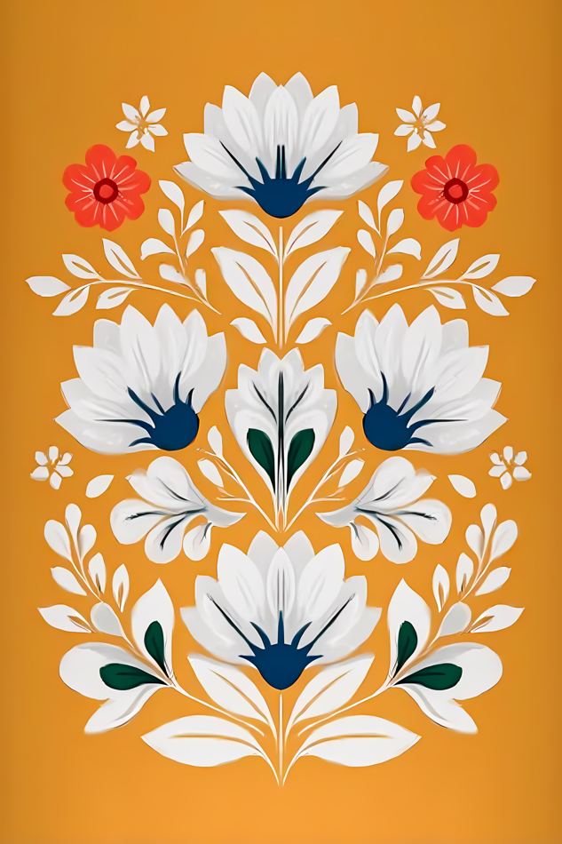 Nordic Floral No. 003 printable wall art