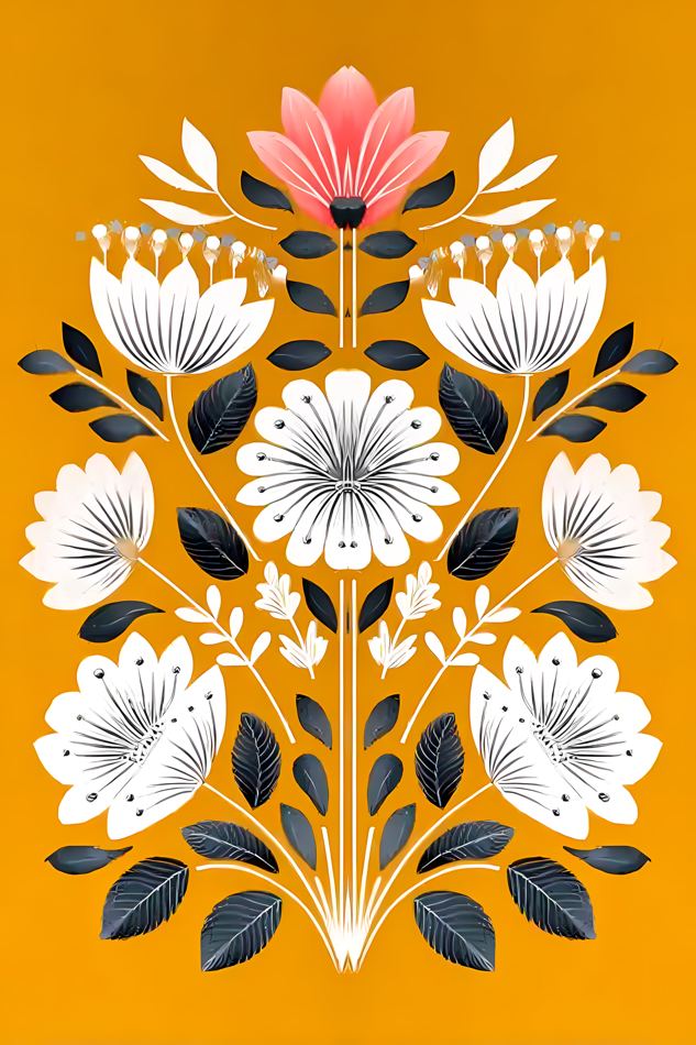 Nordic Floral No. 006 printable wall art