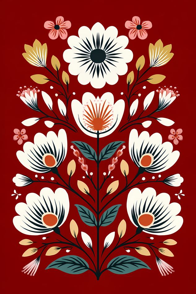 Nordic Floral No. 013 printable wall art