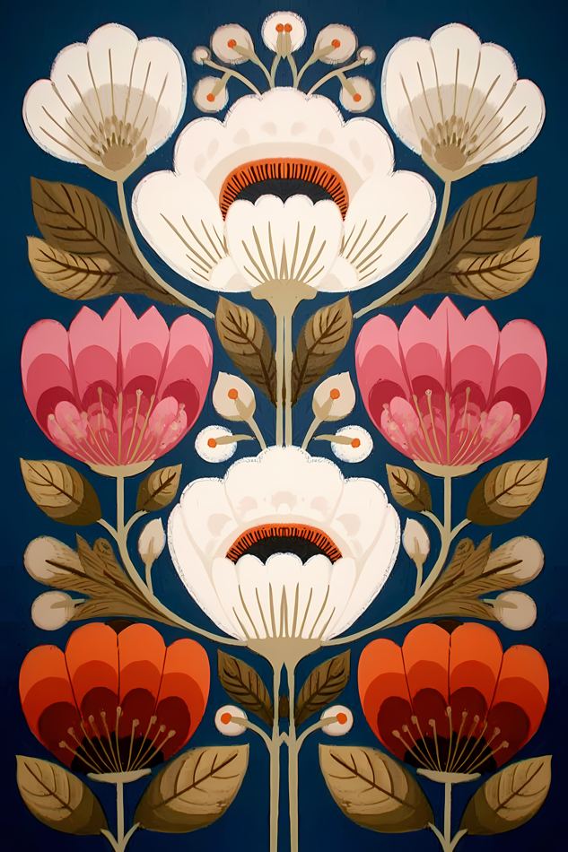 Nordic Floral No. 025 printable wall art
