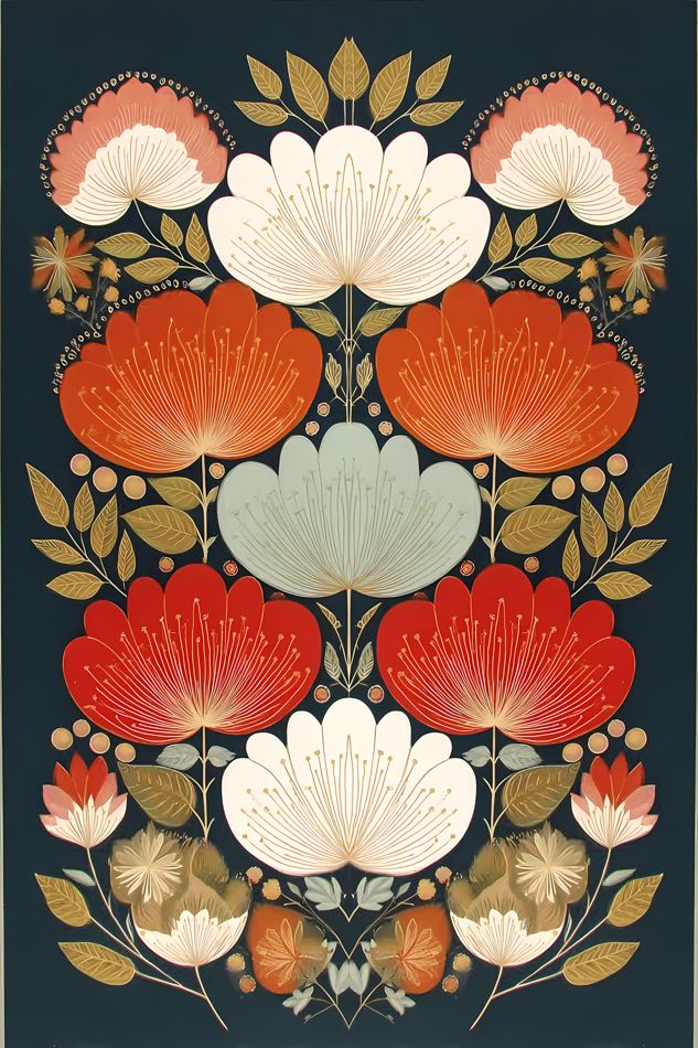Nordic Floral No. 026 printable wall art