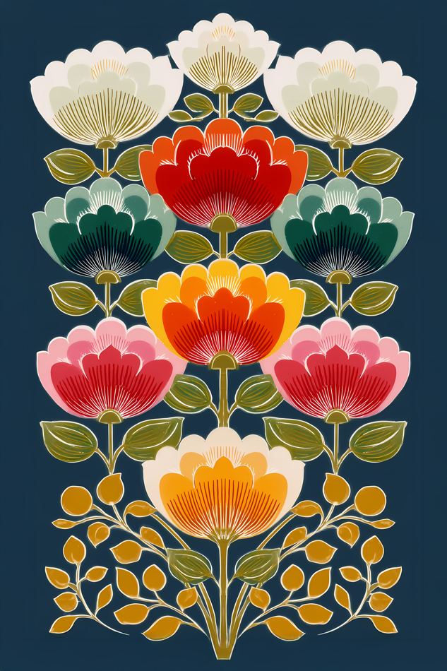 Nordic Floral No. 039 printable wall art