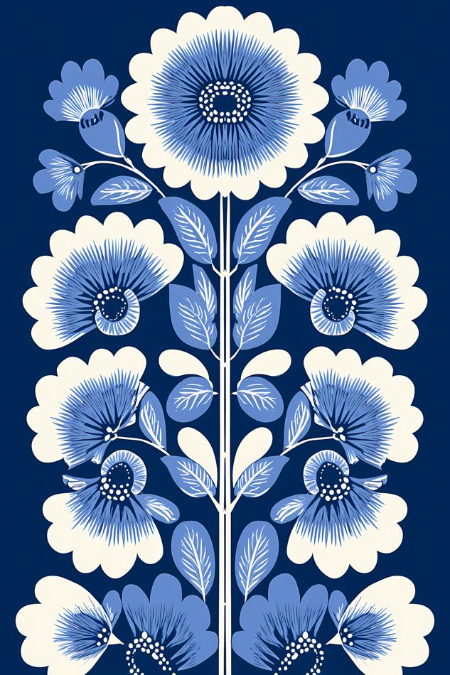 Nordic Floral No. 046 printable wall art