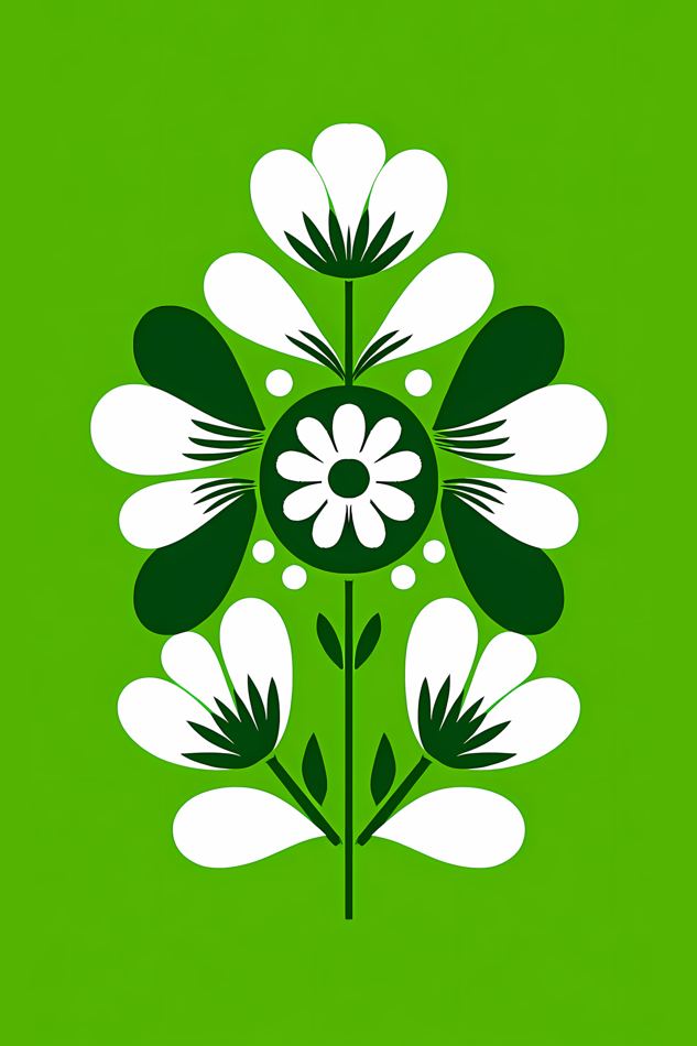 Nordic Floral No. 058 printable wall art