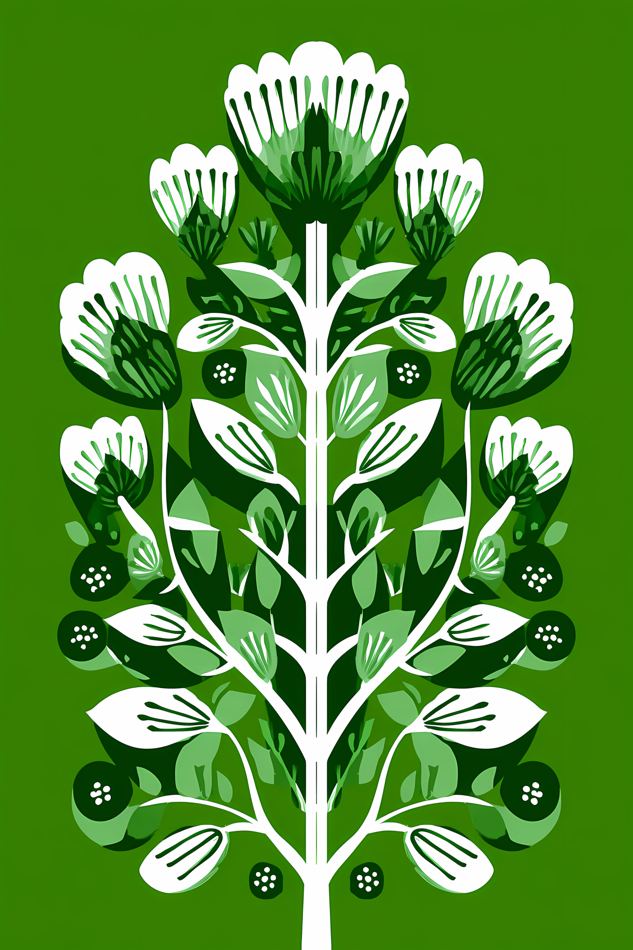 Nordic Floral No. 060 printable wall art
