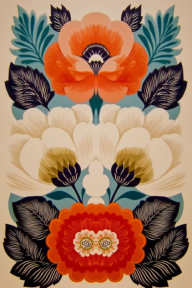 Nordic Floral No. 072 printable wall art