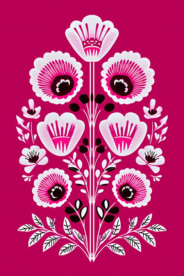 Nordic Floral No. 076 printable wall art