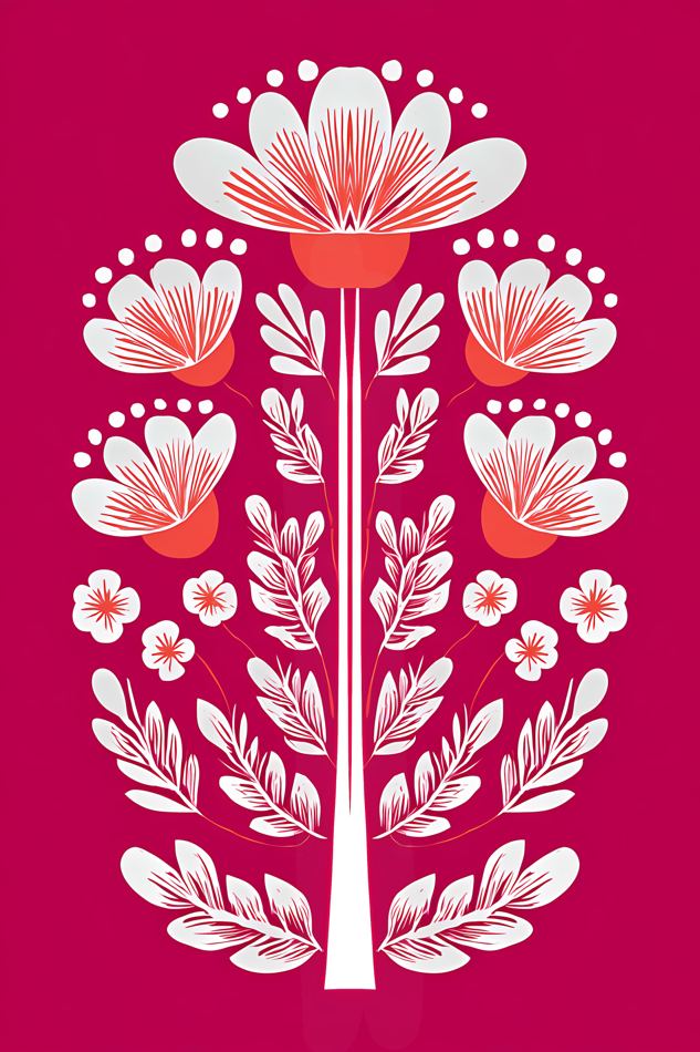 Nordic Floral No. 077 printable wall art