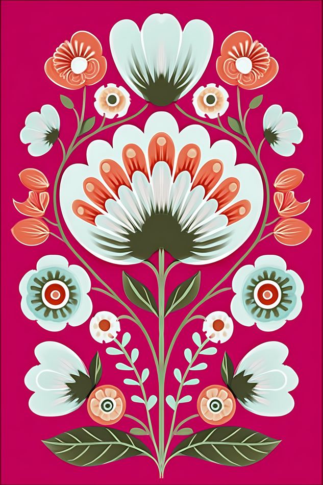 Nordic Floral No. 081 printable wall art