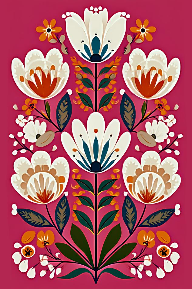 Nordic Floral No. 083 printable wall art