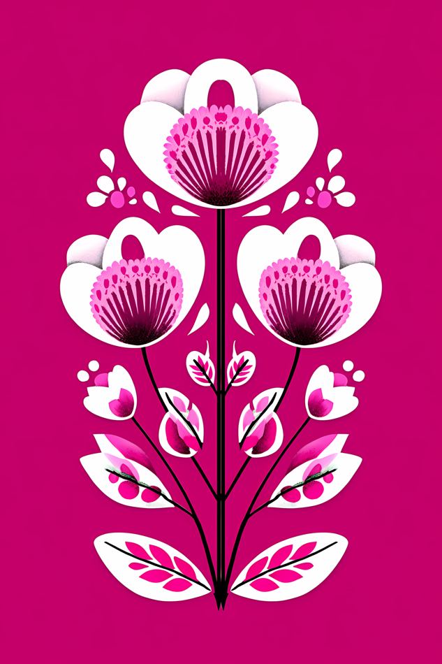 Nordic Floral No. 084 printable wall art
