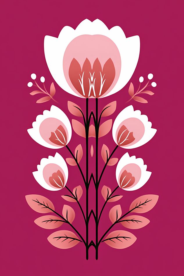 Nordic Floral No. 088 printable wall art