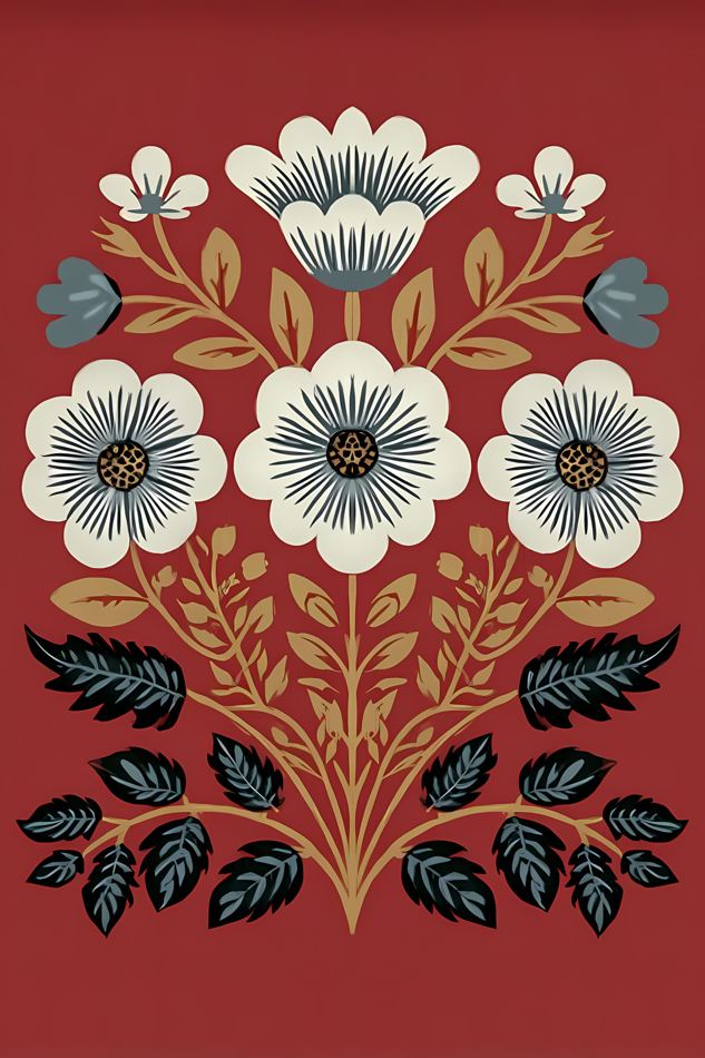 Nordic Floral No. 093 printable wall art