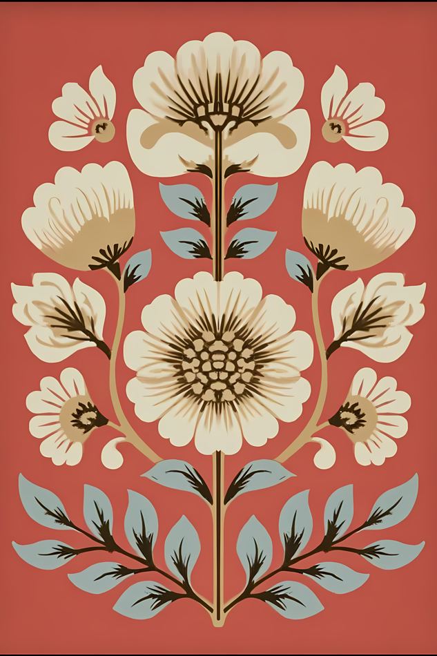 Nordic Floral No. 094 printable wall art