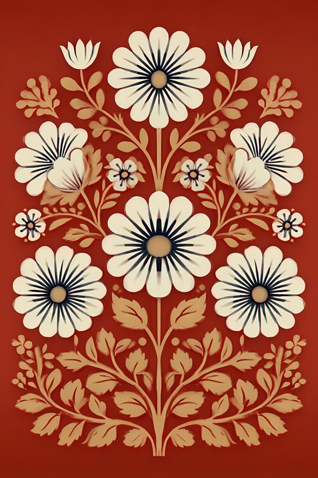 Nordic Floral No. 095 printable wall art