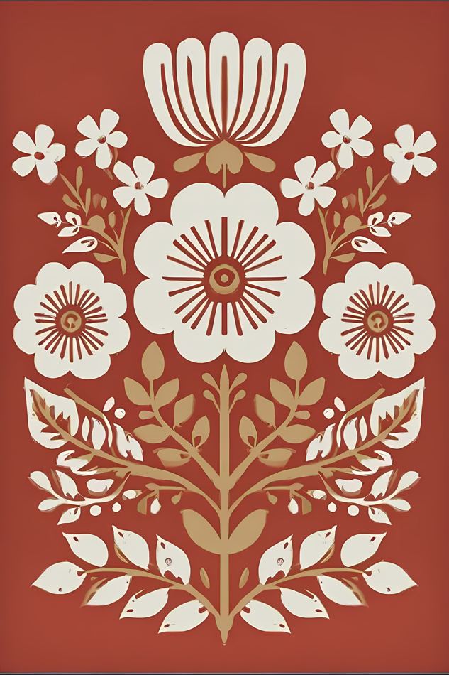 Nordic Floral No. 096 printable wall art
