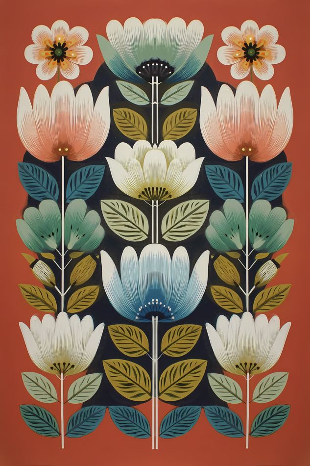 Nordic Floral No. 097 printable wall art