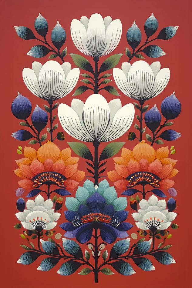 Nordic Floral No. 099 printable wall art