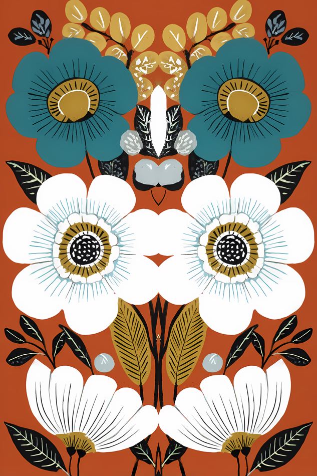 Nordic Floral No. 102 printable wall art