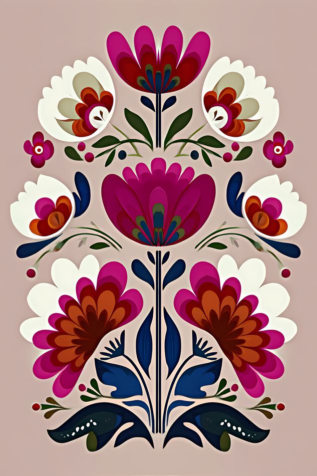 Nordic Floral No. 105 printable wall art