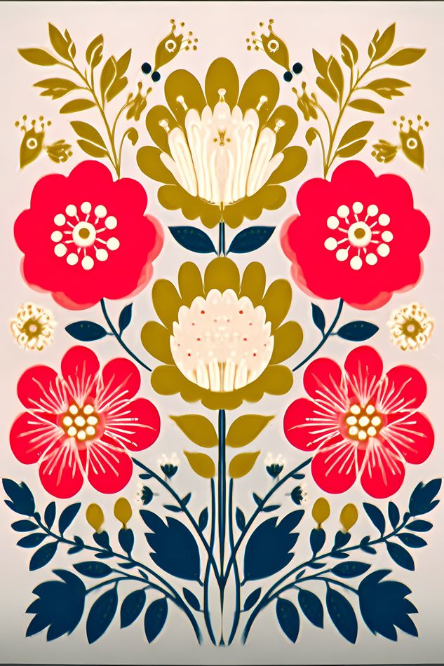 Nordic Floral No. 106 printable wall art