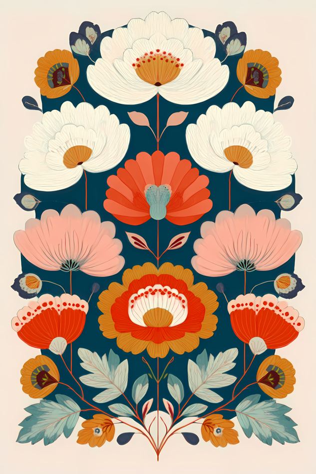 Nordic Floral No. 112 printable wall art