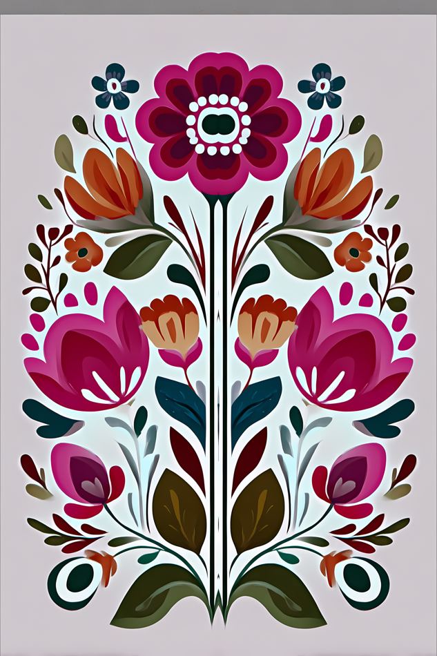 Nordic Floral No. 114 printable wall art