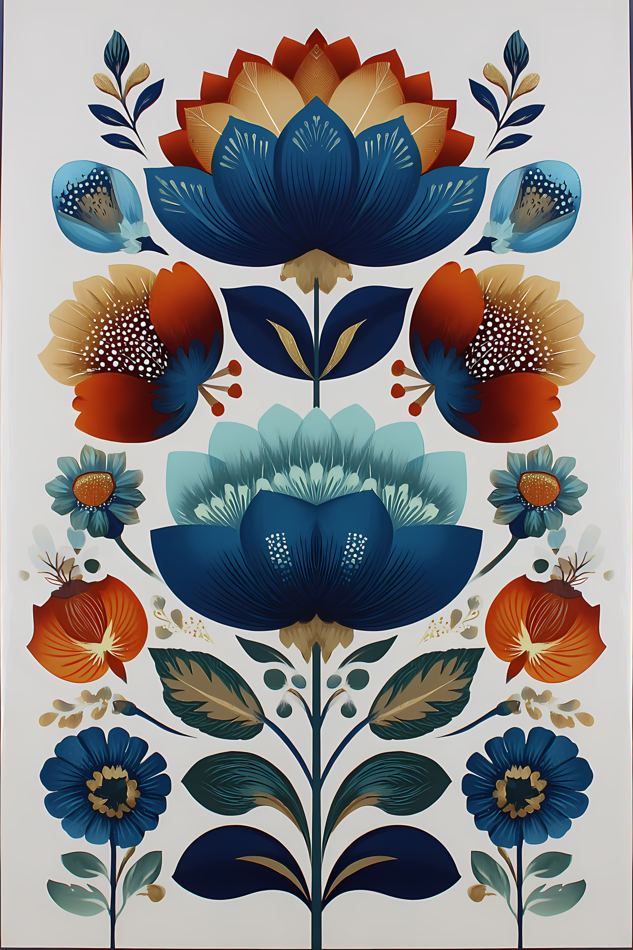 Nordic Floral No. 119 printable wall art