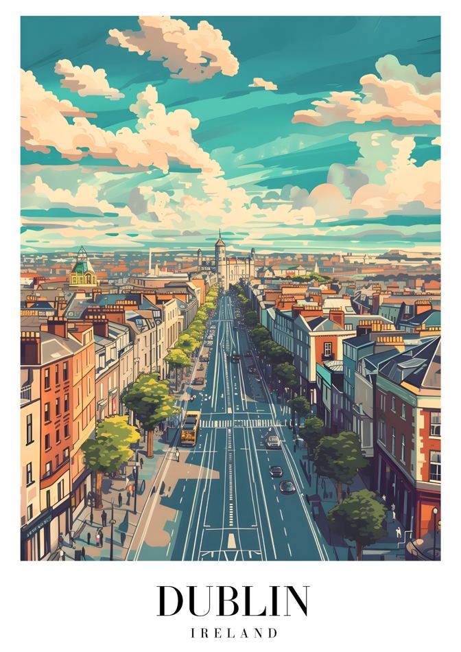 Dublin Ireland printable wall art
