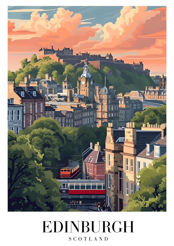 Edinburgh Scotland printable wall art