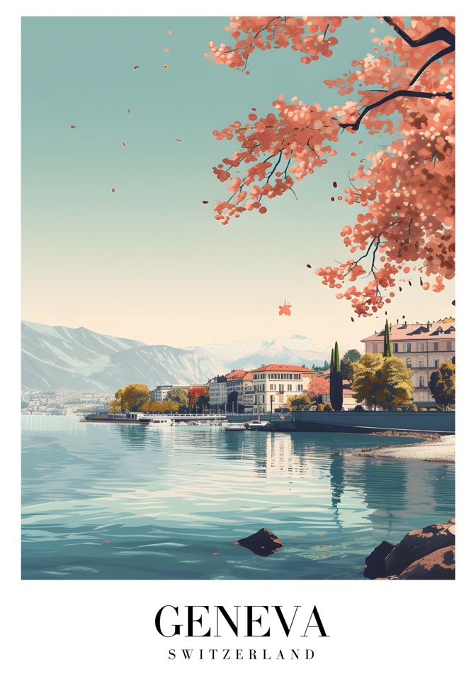 Geneva Switzerland printable wall art