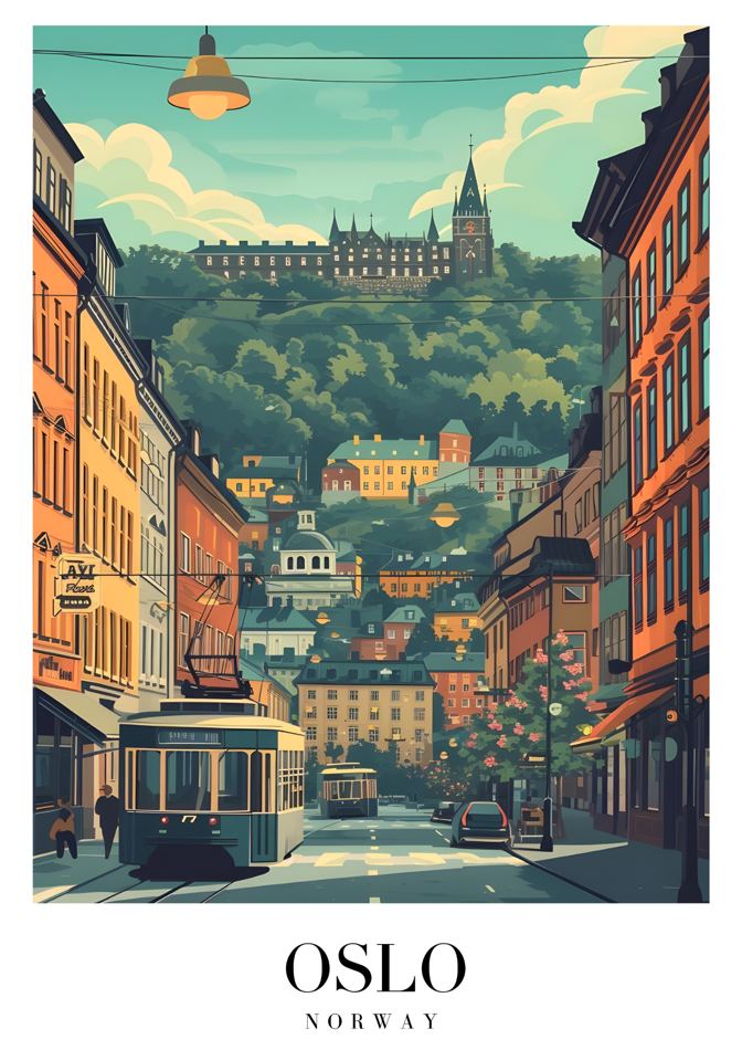 Oslo Norway printable wall art