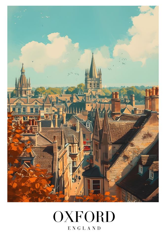 Oxford England printable wall art