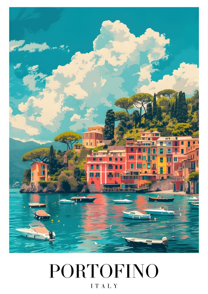 Portofino Italy printable wall art