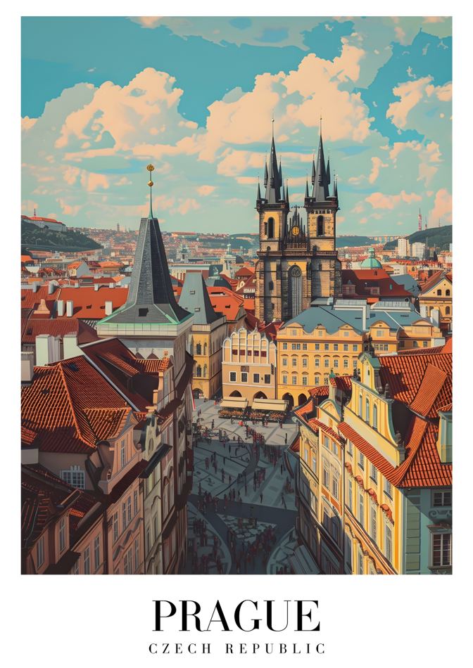 Prague Czech Republic printable wall art