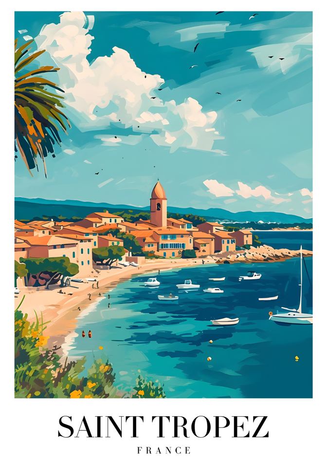 Saint Tropez France printable wall art